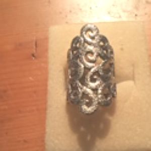 One and a half inch stainless steel scroll ring